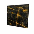 Fondo 16 x 16 in. Black & Gold Marble Texture-Print on Canvas FO2791232
